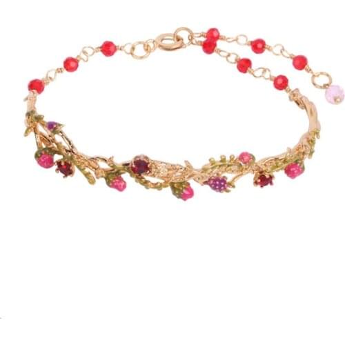 New European and American Fashion Magical Plant Series Bracelet Raspberry Flower Vine Flower Bangle jewelry Female Accessories