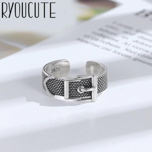 New Charming Open Belt Ring for Women Vintage Boho Party Rings Gothic Punk Jewelry Gifts for Girls 2021