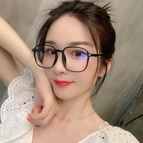 2021 Oversized Lunette Optical Eye Glasses Women Computer Gaming Blue Light Blocking Glasses TR90 Frame Eyeglasses Oculos Gafas