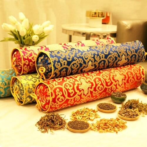 Cervical Neck Pillows Brocade Cotton Buckwheat Hull Physiotherapy Traction Candy Pillow Washable Jacket Home Accessories