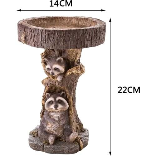 Resin Animal Statue Outdoor Garden Stakes Plant Decoration Bird Beeder Gift