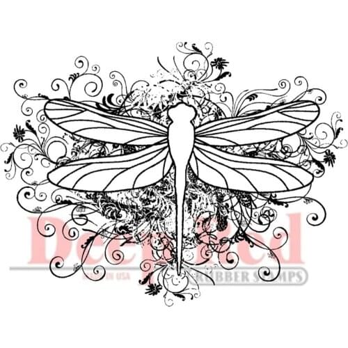Dragonfly Transparent Clear Silicone Stamp/Seal for DIY scrapbooking/photo album Decorative clear stamp M13794