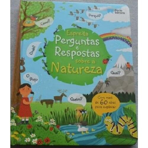 Parent Child Kids Portuguese Book Early Education Cute Picture Popular science Knowledge 3D Cardboard Reading Libros Book Age 3