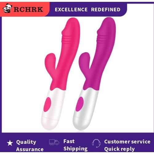 G Spot Dildo Rabbit Vibrator for Women Dual Vibration Silicone Waterproof Female Vagina Clitoris Massager Sex Toys For Women