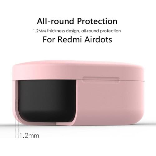 Silicone Protective Cover For Xiaomi Airdots TWS Bluetooth Headset Case For Xiaomi Redmi Airdots Anti-drop Protective Cover Case