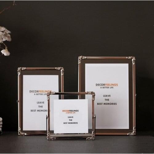 4/6/7 Inch Modern Simple Metal Photo Frame Living Room Ornaments