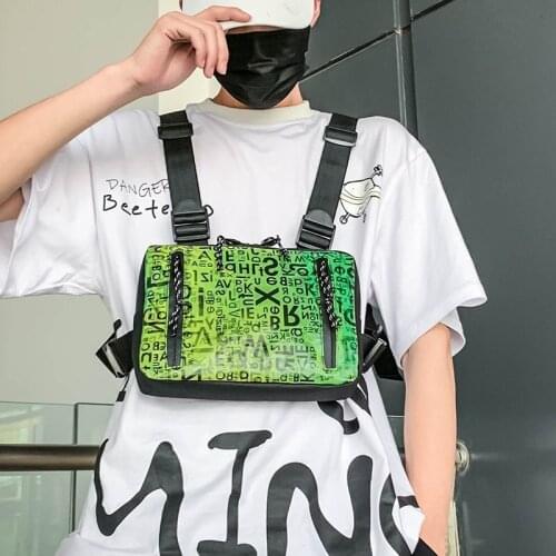 Tactical Chest Bags For Men New Trend Motorcycle Function Chest Rig Bags For Casual Travel Waist Pack Male Hip Hop Pocke Unisex
