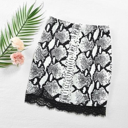 FESTY KARY Fashion 2021 Summer Women Skirts Club Sexy Skirt for Girls Leopard Print Lace Mini Skirts Women