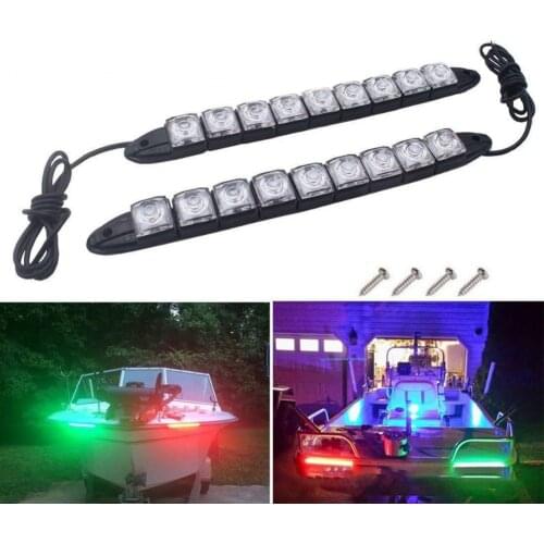 2Pcs/Set 12V LED Signal Navigation Light Strip Waterproof Port Starboard Marine Boat Car Auto Signal Navigation Light Strip New
