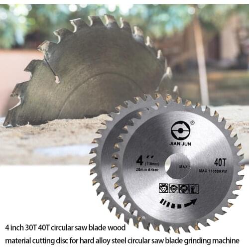 4-Inch 30T 40T Circular Saw Blade Wooden Material Cutting Disc Or Carbide Steel Circular Saw Blades Grinder Cutting Machines