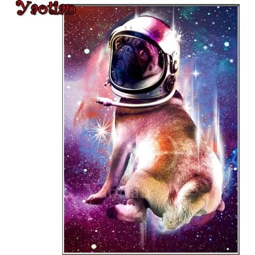 Full Drill Square 5D DIY Diamond Painting Animal Shar Pei Starry Sky Diamond Embroidery Cross Stitch Rhinestone Mosaic diamont