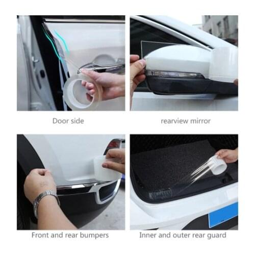 Car Transparent Threshold Film Car Sticker Door Edge Scratchproof Protector Anti-Dust Nano Tape Auto Bumper Strip Car Detailing