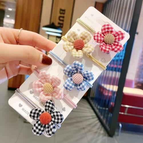 Velvet Knitting Flower Bow Elastic Hair Band Ball Hair Tie Hair Accessories For Women Crystal Rubber Band For Hair Scrunchies