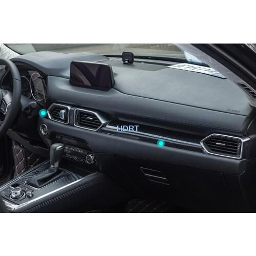 Free shipping ABS chrome carbon fiber grain Interior decoration cover for 2017 2018 2019 Mazda CX-8 CX 8 CX8 car accessories