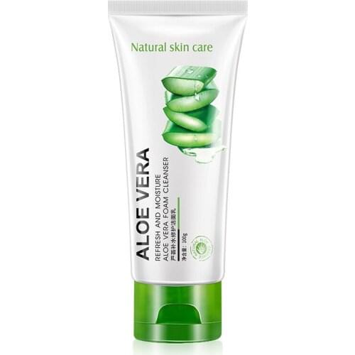 Bioaqua Aloe moisturizing cleanser facial cleanser containment deeply clean moisturizing cosmetics