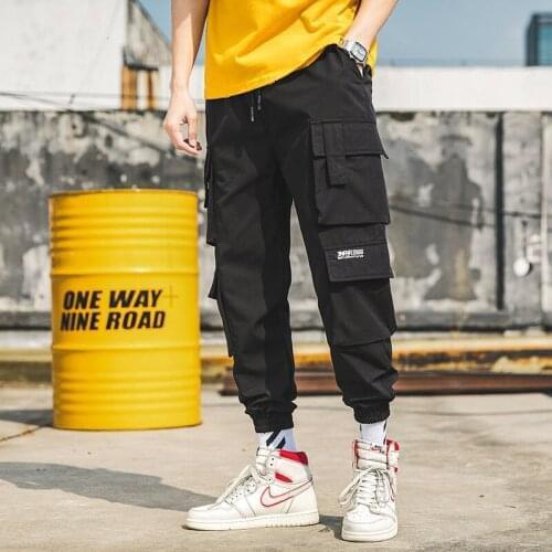 Woman Streetwear Male Clothing Mens Casual Cargo Fashion Pants 2021 Autumn New Oversize Trousers Japanese Style