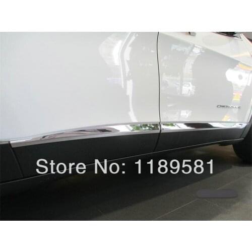 For Jeep Cherokee Limited 2014 2015 2016 ABS Chrome Car Decoration Side Door Line Garnish Body Molding Moulding Trim