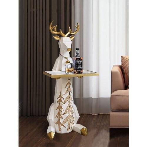 Home Decor Statues Interior Living Room Decoration Accessories Sculptures Landing Large Tray Ornaments Animal Deer Nordic Gifts