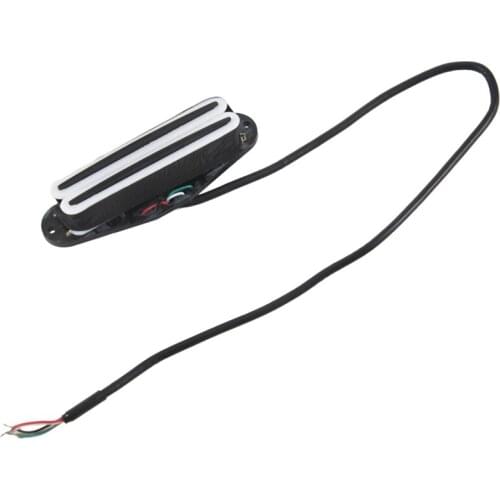 Dual Hot Rail Blaster Humbucker Pickups for Stratocaster ST Tele Strat Squier Electric Guitar,silver body with black rails