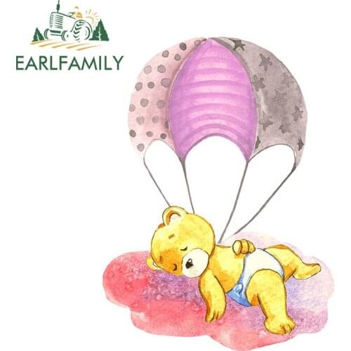EARLFAMILY 13cm x 9.8cm for Sleeping Bear Car Stickers Anime Decals Scratch-Proof Graphics Personalized Vinyl Car Accessories