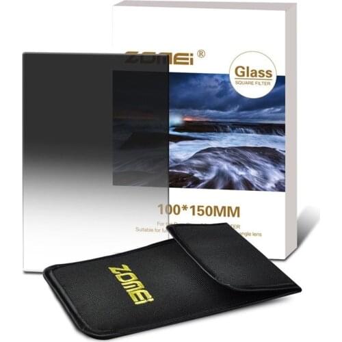 ZOMEI 150*100mm Camera Filter Import Optical Glass Square Gradual Neutral Density ND2/ 4/ 8 Filter for Cokin Z DSLR