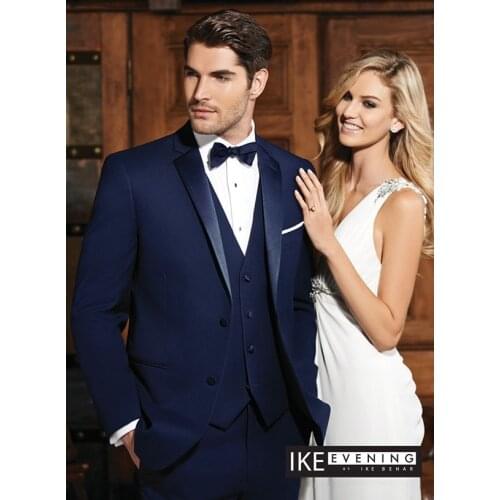 Custom Made Mens Suits Groom Tuxedos Groomsmen Wedding Party Dinner Best Man Suits Blazer (Jacket+Pants+Vest+Tie) NO:575