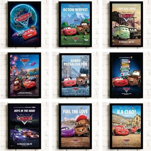 Disney Movie Cars Story Canvas Painting Pixar Racing Posters and Prints Abstract Comic Wall Pictures for Living Room Home Decor