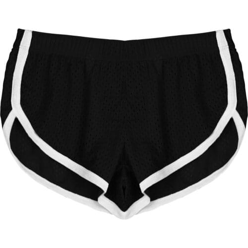 Summer Men Casual Sport Shorts Pure Color Breathable Net Running Hot Pants Elastic Waistband Casual Shorts Lounging Sleepwear