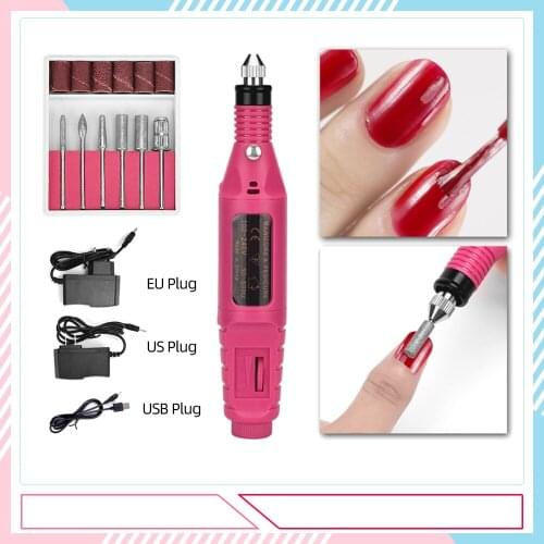 ATOMUS Electric Manicure Nail Machine Drill Bits Milling Adjustable Speed 20000 RPM Gentle Polishing Art Pen Professional Kits