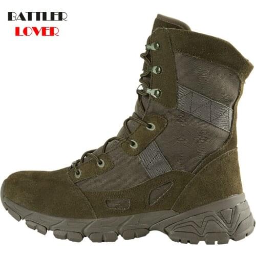 Big Size 40-45 Desert Tactical Mens Boots Wear-resisting Army Boots Men Fashion Outdoor Hiking Men Combat Ankle Boots 2019