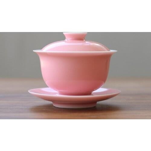 Teacup Set Chinese Kung Fu Tea Pink Ladies Special Ceramic Elegant Personalized Tea Set Drinkware Kitchen Home Teaware Cup