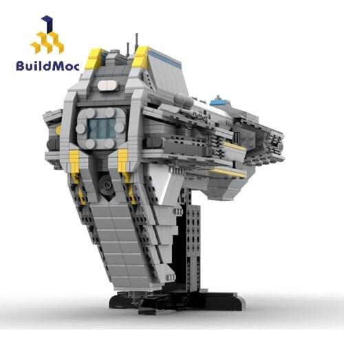 BuildMoc Weapons MOC Set Movie Figures Battleship Sets Technical Spaceship Building Blocks Bricks Weapons Ship Toys For Children
