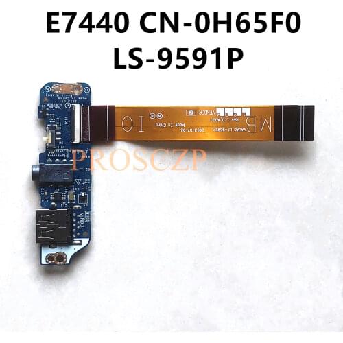 For DELL E7440 Laptop motherboard VAUAO LS-9591P CN-0H65F0 0H65F0 H65F0 USB Audio board with Cable 100% full tested