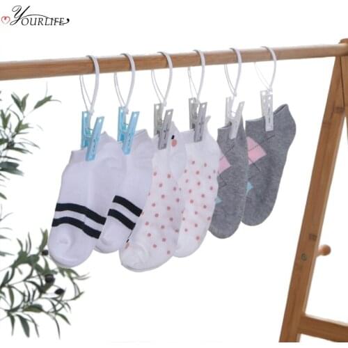 OYOURLIFE 12pcs/set Portable Plastic Clothes Pegs Windproof Beach Towel Clip Laundry Clothes Pegs Outdoor Mini Clothespins