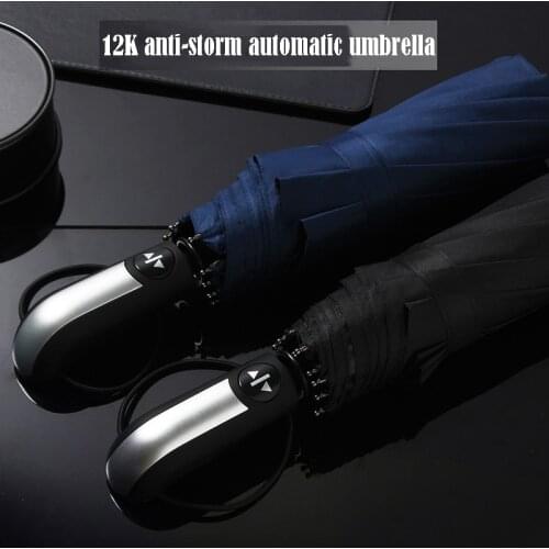 Fully Automatic Folding Umbrella,Large 12K, One-key Automatic Opening And Closing, Windproof And Rainproof All-Weather Travel Fo