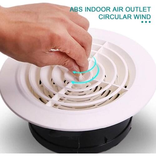 Round Air Vent Louver Grille Cover Outlet Adjustable Exhaust Vent Ducting Ventilation Grilles 75/100/125/150mm Air Vent