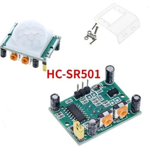 HC-SR501 Adjust IR Pyroelectric Infrared PIR Motion Sensor Detector Module for arduino for raspberry pi kits + Case