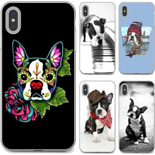 Boston-terrier-pet-dog-puppies Silicone Phone Cover For Huawei P30 P40 P20 P7 P8 P9 P10 Lite Plus Pro 2015 2016 2017 Mini