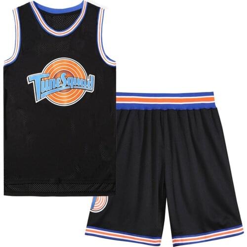 Anime Space Jam 2 Tune Squad Jersey Shorts Basketball Uniforms Men Women Set Summer Tops Pants Mesh Sportswear Cosplay Costume