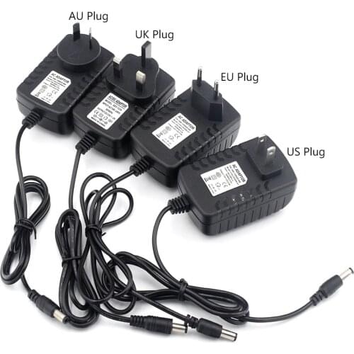 EU US Plug Driver Universal Transformer Lighting Switching Charger LED Strip Light CCTV DC 12V 2A Converter Power Adapter Supply