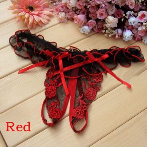 Sexy Women Ladies Open Crotch Thongs Girl Soft Cute Lace G-string Seamless Panties Knickers Underwear Hollow Out Briefs G-string