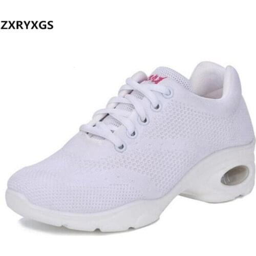 Light Comfortable Women Shoes Casual Sneakers 2021 New Breathable Mesh Air Cushion Shoes Women Casual Shoes Dance Women Sneakers