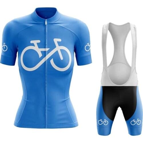 Camiseta Ciclismo Feminina 2021 Pro Team Bicycle Clothing Cycling Shorts Women Fashion Blue Bike Uniform Cyclist Clothes Suit