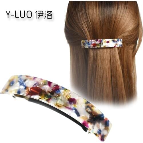 Women Hair Accessories Top Quality New Fashion Korean Leopard Curve Acetate Large Hair Barrette For Girls