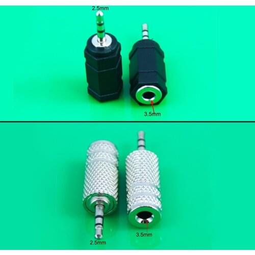 3 Band 3.5 mm Stereo Plug Male to 2.5 mm Stereo Socket Female Audio Adapter Jack Converter for Phones Headphones Earphone