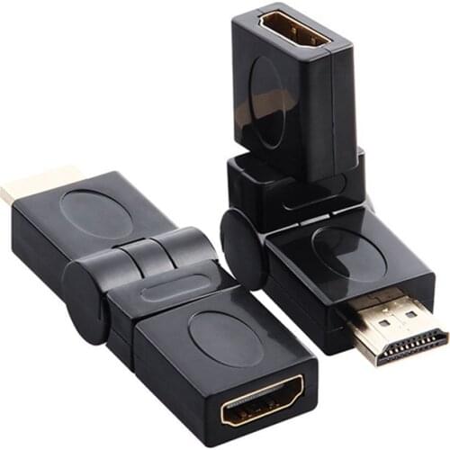 360° Swivel Rotating Male To Female Adapter Angle Convertor For 1080P HDTV Mini 1.4 Angle Type Male To Female