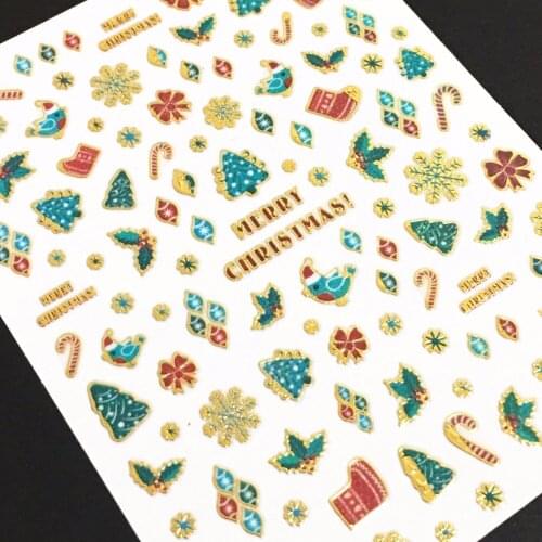 Newest MG-404 3d nail sticker back glue nail decals Japan Korea type DIY decoration tools for nail stamping