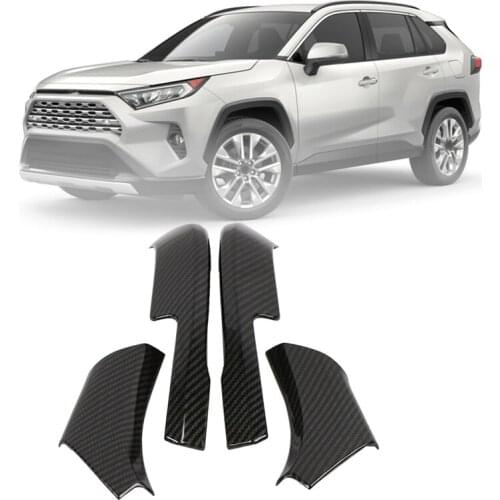 4Pcs Car Rearview Mirror Cover Sticker Decoration Trim for Toyota Rav4 2019-2021 Exterior Door Mirror Strips Trim