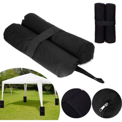 4pcs Black Canopy Tent Weight Stability Sandbags Weighted Feet Bags For Outdoor Shelter Canopy Legs Foldable