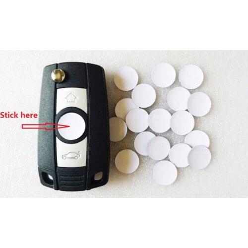 5pcs/lot 3D 10mm 11mm 12mm Crystal Car logo Key Emblem button Sticker for Volkswagen VW Skoda For Audi ForBMW M Folding Keys